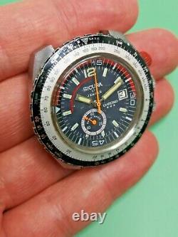 Vintage Sicura Chrono Divers Watch to Restore Great Condition, Ticking (AC98)
