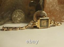 Vintage Swiss Made 9ct Solid Gold Case Ladies Watch 15 Jewels For Parts Or Not
