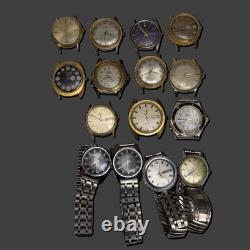 Vintage Timex Lot 15 Assorted Watches Parts Repair Mixed Models
