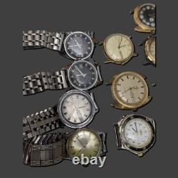 Vintage Timex Lot 15 Assorted Watches Parts Repair Mixed Models