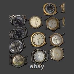 Vintage Timex Lot 15 Assorted Watches Parts Repair Mixed Models