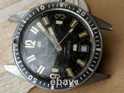 Vintage Towncraft 20 ATM Skin Diver Watch withAll SS Case, Runs FOR PARTS/REPAIR