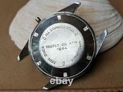 Vintage Towncraft 20 ATM Skin Diver Watch withAll SS Case, Runs FOR PARTS/REPAIR