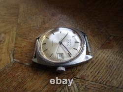 Vintage Used Chromed PONTIAC Memodate Manual Watch Cal. ETA 2763. For parts
