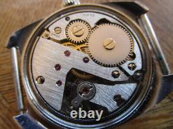 Vintage Used Steel BUREN Wehrmachtwerk Manual Watch Cal. UT 6376. For parts