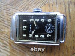 Vintage Used Steel RANGE Rectangular Manual Watch Cal. Durowe 275. For parts