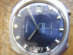 Vintage Used Steel RODANIA Manual Watch Cal. Unitas 6425. For parts