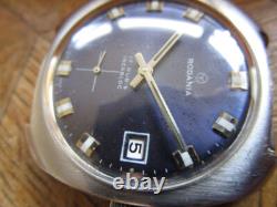 Vintage Used Steel RODANIA Manual Watch Cal. Unitas 6425. For parts