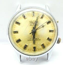 Vintage VulCain Cricket Mens Watch with Alarm For Parts Repair RUNNING (Z495)