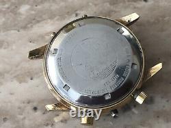 Vintage Wakmann Chronograph 2tone Case Men's Watch For Part