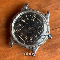 Vintage Waltham A-11 WWII US Military Wristwatch Incomplete Project PARTS REPAIR