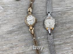 Vintage Waltham Elgin Seiko Watch Movements Parts Lot Art Deco Westfield Bulova