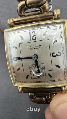 Vintage Waltham Premier Gold Filled Wristwatch USA Art Deco