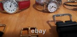 Vintage Watch Lot-17 for PARTS/FIX Tissot Pulsar Timex, Estate Stainless UNTESTED