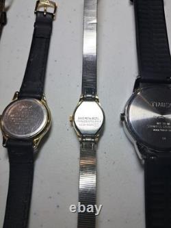 Vintage Watch Lot 9 pcs Timex Seiko Gubelin Lorus Carriage For Parts Repair