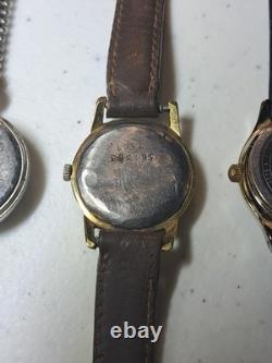 Vintage Watch Lot 9 pcs Timex Seiko Gubelin Lorus Carriage For Parts Repair