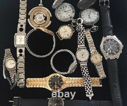 Vintage Watch Lot 925 Boma Sterling Gruen Bolivia Fossil More Repair & Parts