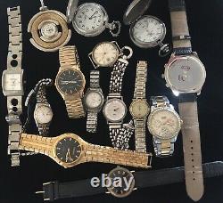 Vintage Watch Lot 925 Boma Sterling Gruen Bolivia Fossil More Repair & Parts