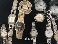 Vintage Watch Lot 925 Boma Sterling Gruen Bolivia Fossil More Repair & Parts