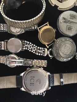 Vintage Watch Lot 925 Boma Sterling Gruen Bolivia Fossil More Repair & Parts