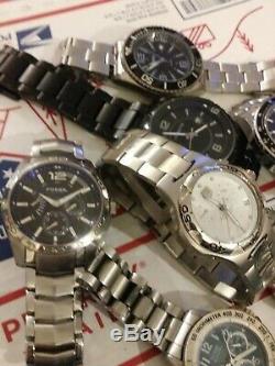 Vintage Watch Lot Fossil Benrus Relic and More For parts or restoration LOT D