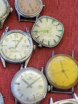 Vintage Watch Lot Of 20 For Parts Or Repairs Different Brands H2