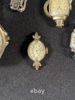 Vintage Watch Lot, Parts Or Not Working, Hamilton, Waltham, Helbros, Elgin