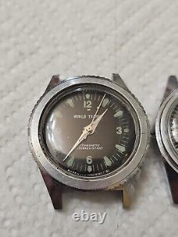 Vintage Watches Lot Douglas Skindiver Military Army 24 Hour France For Parts P7