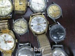 Vintage Watches Lot Mechanical Automatic Swiss for Part Fix Sell 1940s 1960s d