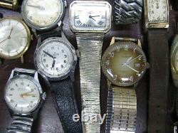 Vintage Watches Lot Mechanical Automatic Swiss for Part Fix Sell 1940s 1960s d