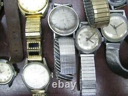 Vintage Watches Lot Mechanical Automatic Swiss for Part Fix Sell 1940s 1960s d