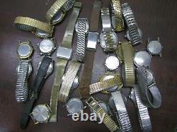 Vintage Watches Lot Mechanical Automatic Swiss for Part Fix Sell 1940s 1960s d