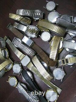 Vintage Watches Lot Mechanical Automatic Swiss for Part Fix Sell 1940s 1960s d