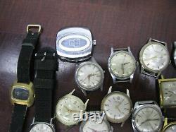 Vintage Watches Lot Mechanical Automatic Swiss for Part Fix Sell 1940s 1960s g