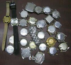 Vintage Watches Lot Mechanical Automatic Swiss for Part Fix Sell 1940s 1960s g