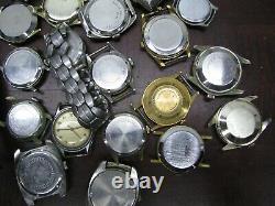 Vintage Watches Lot Mechanical Automatic Swiss for Part Fix Sell 1940s 1960s g