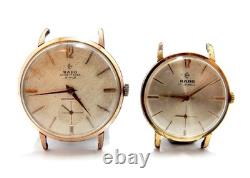 Vintage Watches RADO Hand Winding Men Case Gold Plated Not Working Need Revision