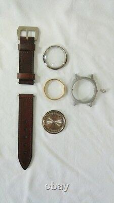 Vintage Welded Lug 3 pieces construction case kits with Cail Dial / Blue hand