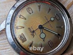 Vintage Wyler Life-Guard Diver Watch withCreme Brulee Dial, Runs FOR PARTS/REPAIR