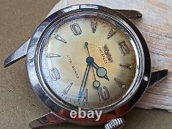 Vintage Wyler Life-Guard Diver Watch withCreme Brulee Dial, Runs FOR PARTS/REPAIR