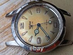 Vintage Wyler Life-Guard Diver Watch withCreme Brulee Dial, Runs FOR PARTS/REPAIR