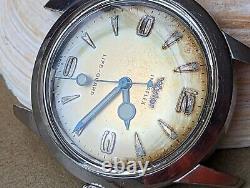 Vintage Wyler Life-Guard Diver Watch withCreme Brulee Dial, Runs FOR PARTS/REPAIR