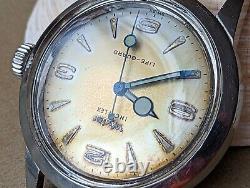 Vintage Wyler Life-Guard Diver Watch withCreme Brulee Dial, Runs FOR PARTS/REPAIR