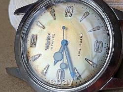 Vintage Wyler Life-Guard Diver Watch withCreme Brulee Dial, Runs FOR PARTS/REPAIR