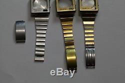 Vintage Zenith Futur Time Command Watch Cases and Bands For Parts Repair