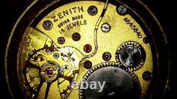 Vintage Zenith Watch 18 Jewels Movement Cal 120 For parts and repair