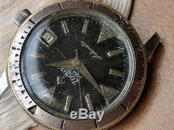 Vintage Zodiac Sea Wolf 20 ATM Diver Watch withDate, Signed Crown FOR PARTS/REPAIR