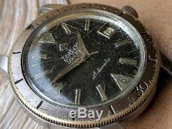 Vintage Zodiac Sea Wolf 20 ATM Diver Watch withDate, Signed Crown FOR PARTS/REPAIR