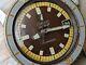 Vintage Zodiac Sea Wolf Diver Watch withMilk Chocolate Brown Dial FOR PARTS/REPAIR