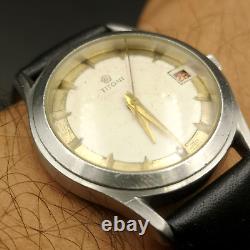 Vintage and Rare TITONI ROTOMAIC Hand-Winding watch. 25 jewels. Date not working